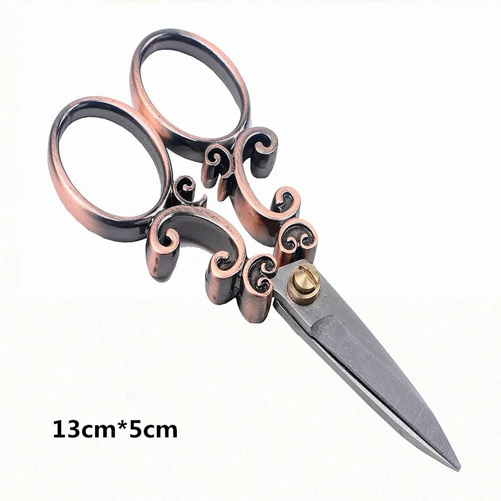 1 PCS Durable Stainless Steel Scissors Retro Classic Tailor Scissors For DIY Household Fabric Cutters Sewing Accessories Tools