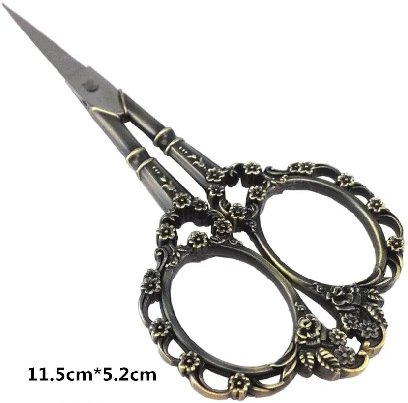 1 PCS Durable Stainless Steel Scissors Retro Classic Tailor Scissors For DIY Household Fabric Cutters Sewing Accessories Tools