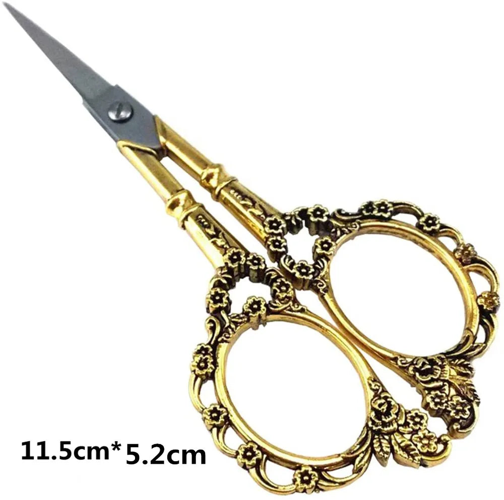 1 PCS Durable Stainless Steel Scissors Retro Classic Tailor Scissors For DIY Household Fabric Cutters Sewing Accessories Tools