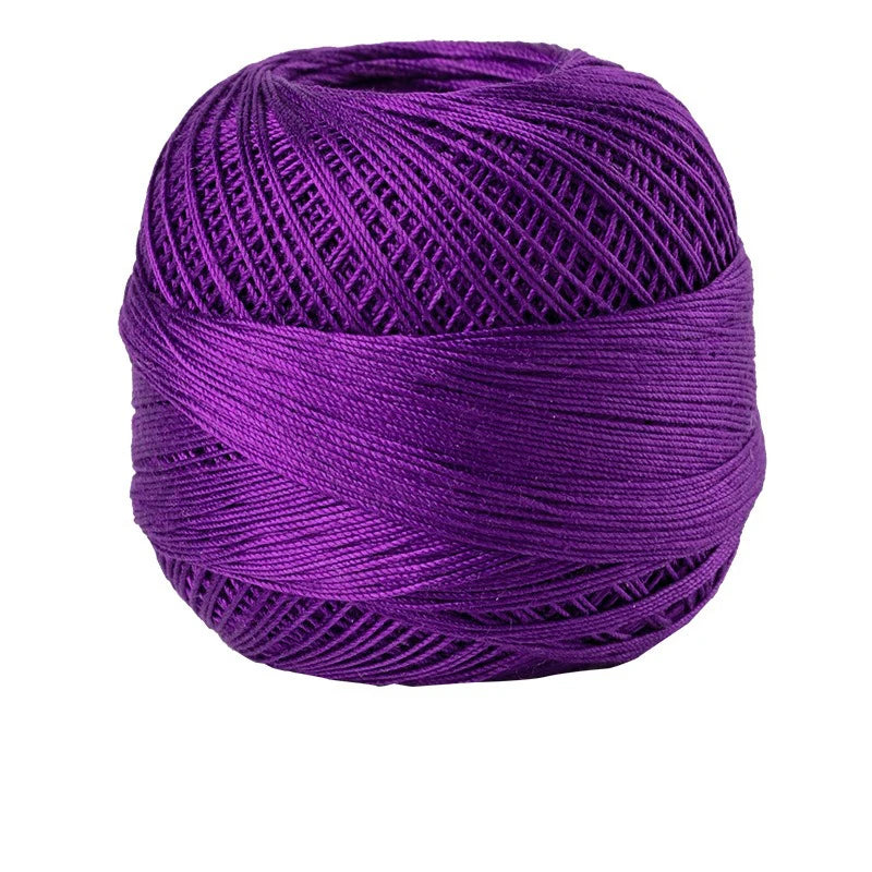 Size 10 Lace Thread 10g/Ball Cotton Crochet Tatting Knitting Thread Solid Color Embroidery Floss Home Stitching Sewing Supplies