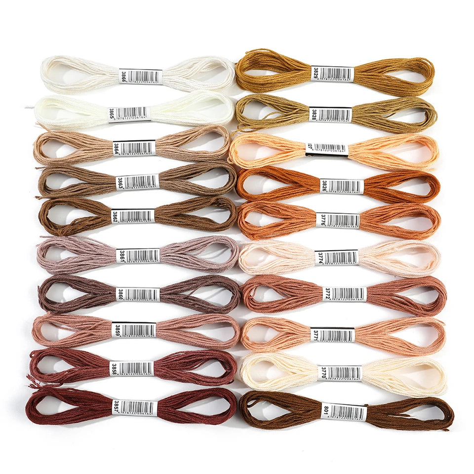 20colors/set Embroidery Floss Thread Set Cross Stitch Thread Macaron Rainbow Color Assortment for DIY Sewing DIY Sewing Design