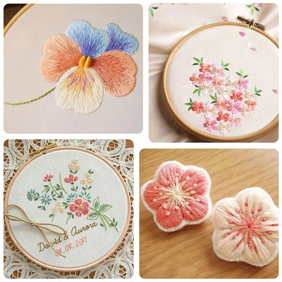 50/200pcs Multicolor Embroidery Thread Cross Stitch Floss Threads Sewing Skeins Craft Cross Stitch Floss Line DIY Sewing Tools