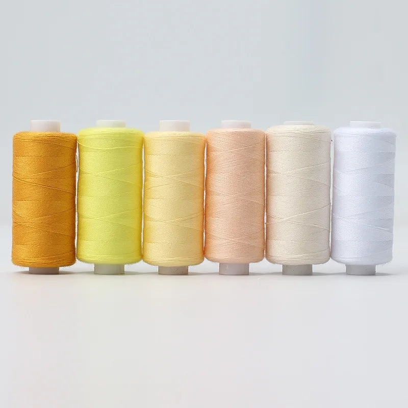 6pcs/Pack Assorted Colors Sewing Thread Polyester Sewing Thread, For Domestic DIY Sewing And Embroidery
