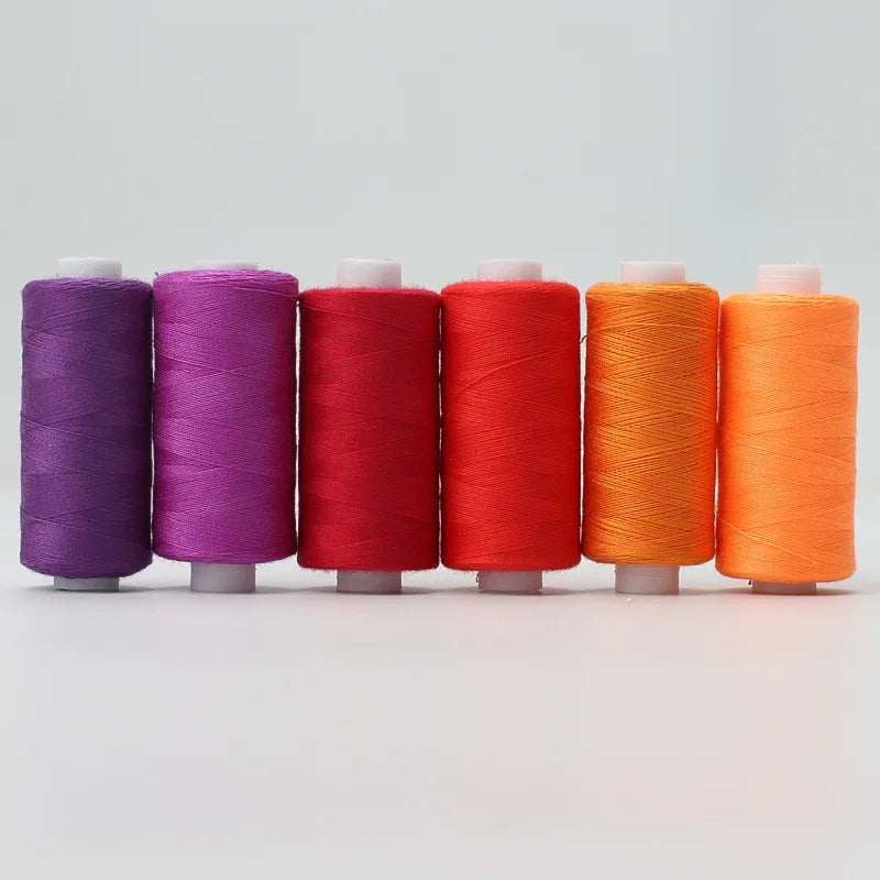 6pcs/Pack Assorted Colors Sewing Thread Polyester Sewing Thread, For Domestic DIY Sewing And Embroidery