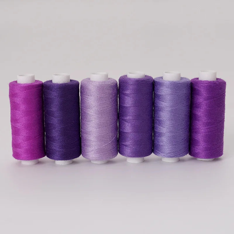 6pcs/Pack Assorted Colors Sewing Thread Polyester Sewing Thread, For Domestic DIY Sewing And Embroidery