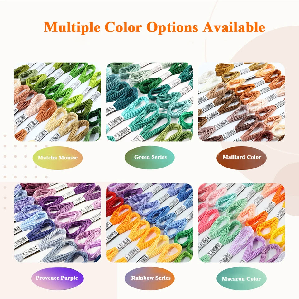 20colors/set Embroidery Floss Thread Set Cross Stitch Thread Macaron Rainbow Color Assortment for DIY Sewing DIY Sewing Design
