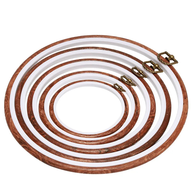 KRABALL Bamboo or Plastic Frame Embroidery Hoop Set Ring Circle Round Cross Stitch Hoop Ring DIY Loop Sewing Tools Accessories