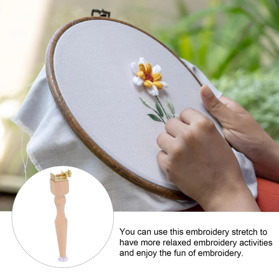 3/4Pcs Adjustable Portable Wooden Embroidery Hoop Stand For Handmade Cross Stitch Hoop Embroidery Ring Frame Embroidery Tools