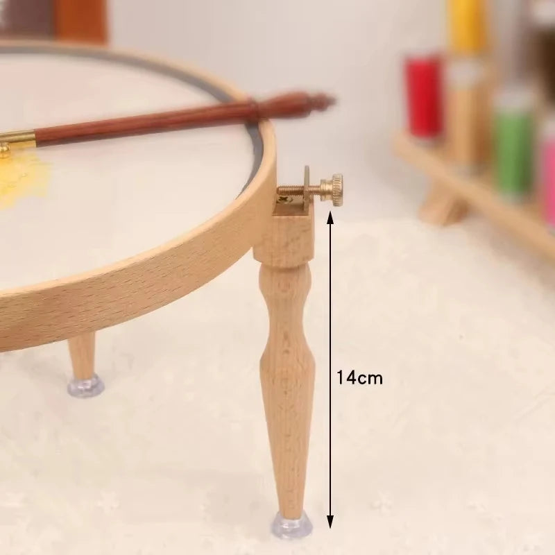 3/4Pcs Adjustable Portable Wooden Embroidery Hoop Stand For Handmade Cross Stitch Hoop Embroidery Ring Frame Embroidery Tools