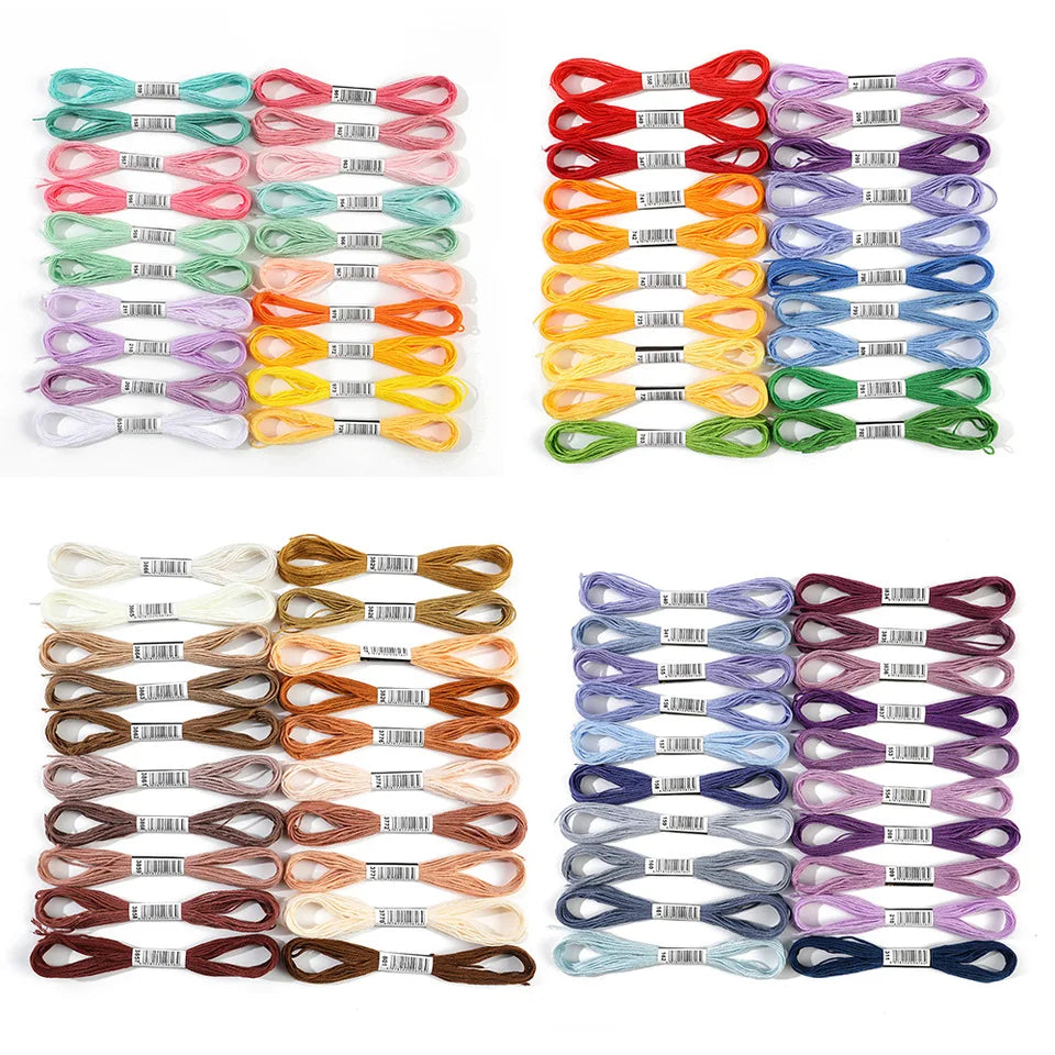 20colors/set Embroidery Floss Thread Set Cross Stitch Thread Macaron Rainbow Color Assortment for DIY Sewing DIY Sewing Design