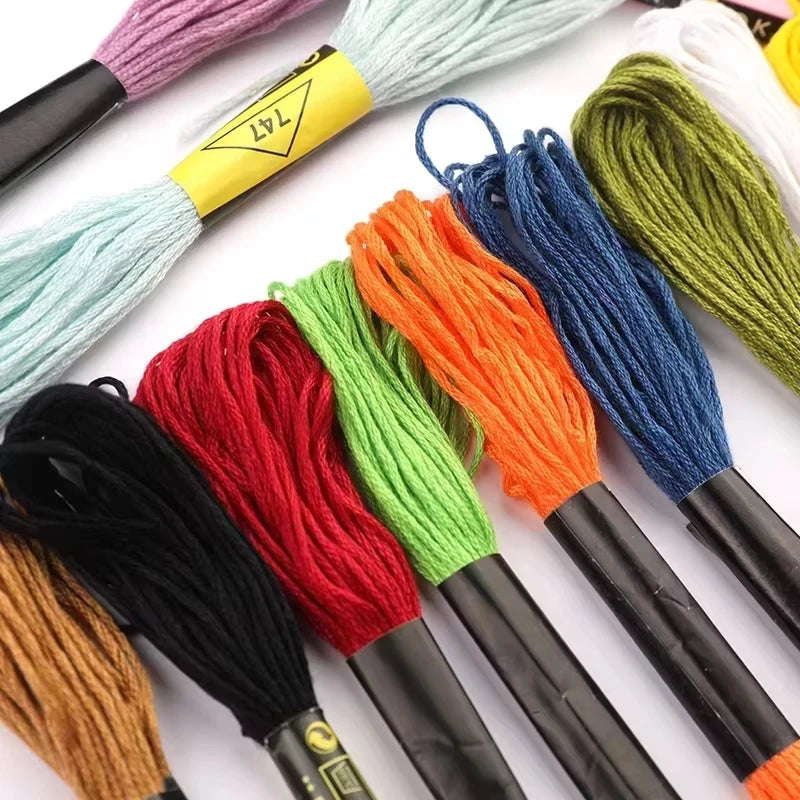 50/200pcs Multicolor Embroidery Thread Cross Stitch Floss Threads Sewing Skeins Craft Cross Stitch Floss Line DIY Sewing Tools