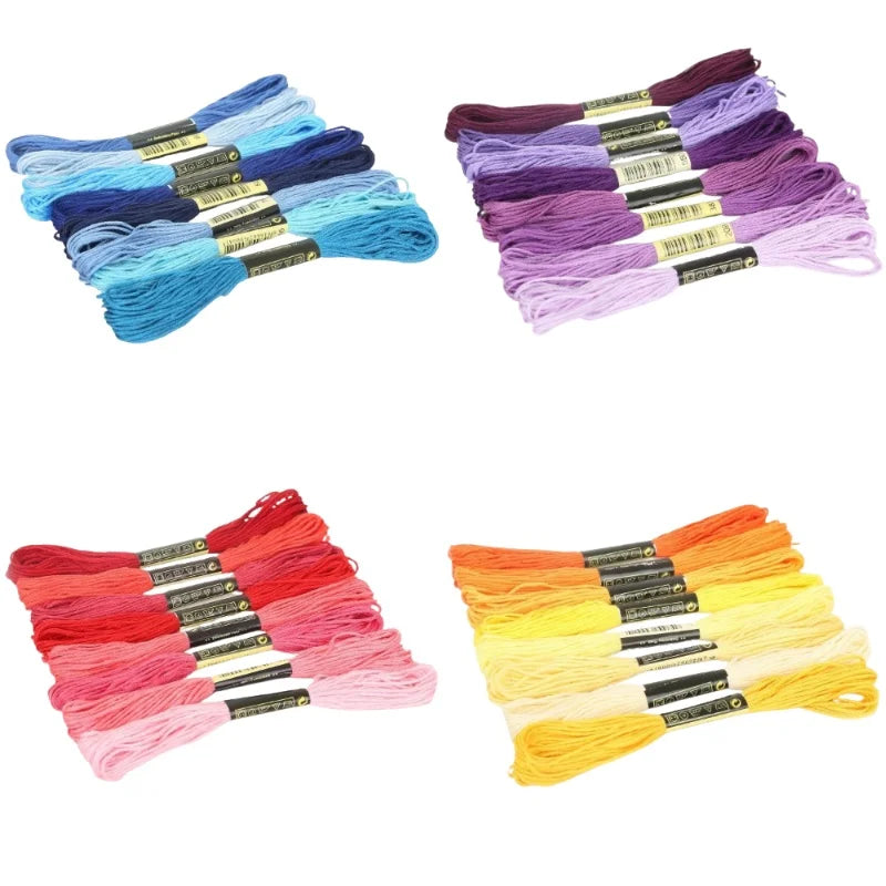 12/24/36/50 Anchor Similar DMC Cross Stitch Cotton Embroidery Thread Floss Sewing Skeins Craft Not Repeat Cross Stitch