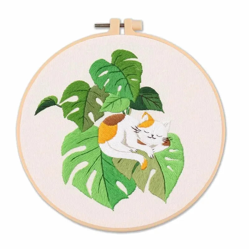 2024 New Embroidery Diy Material Package Kit Cat Pattern Cross Stitch Table Painting Hanging Picture