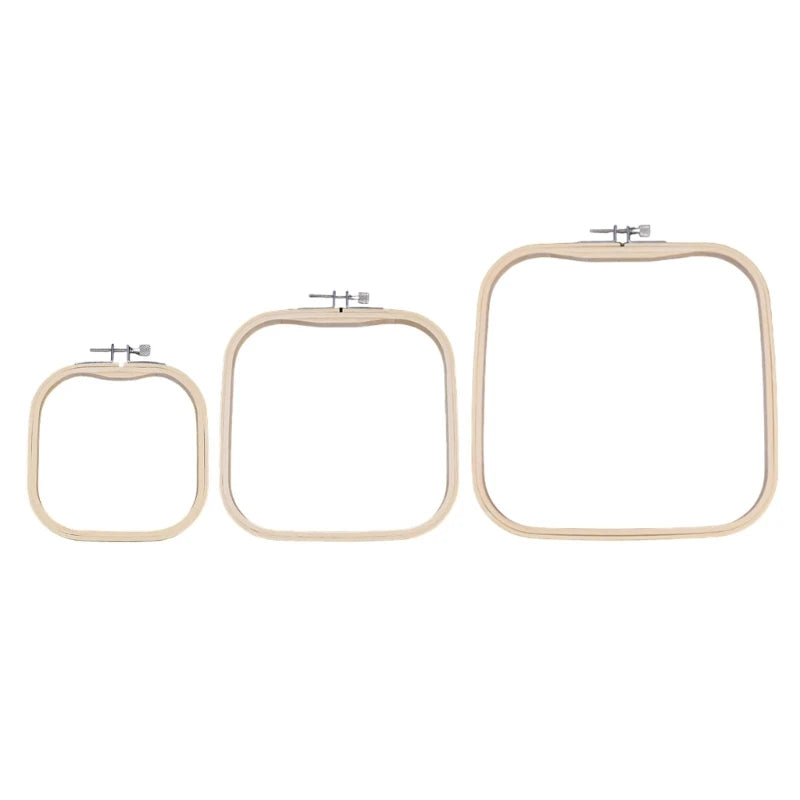 3Pcs Square Embroidery Hoop Adjustable Stitching Hoop for Needlework Craft New
