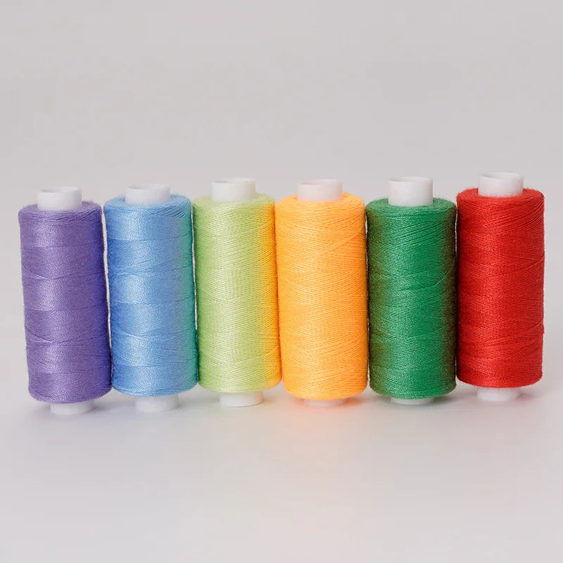 6pcs/Pack Assorted Colors Sewing Thread Polyester Sewing Thread, For Domestic DIY Sewing And Embroidery