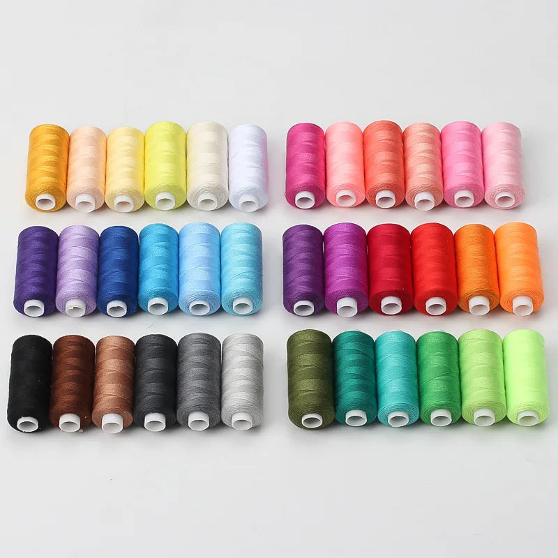 6pcs/Pack Assorted Colors Sewing Thread Polyester Sewing Thread, For Domestic DIY Sewing And Embroidery