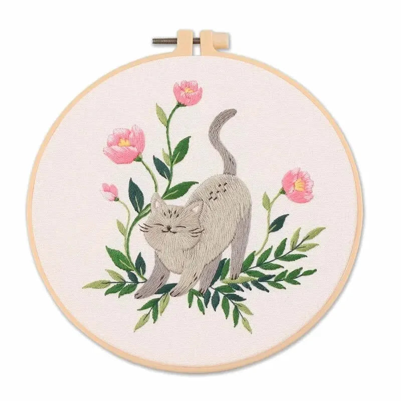 2024 New Embroidery Diy Material Package Kit Cat Pattern Cross Stitch Table Painting Hanging Picture