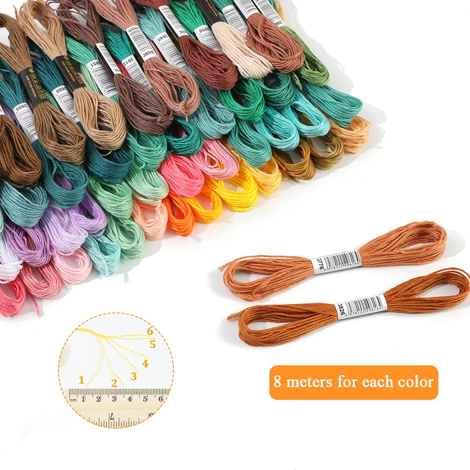 20colors/set Embroidery Floss Thread Set Cross Stitch Thread Macaron Rainbow Color Assortment for DIY Sewing DIY Sewing Design