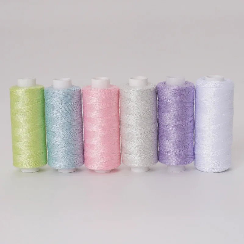 6pcs/Pack Assorted Colors Sewing Thread Polyester Sewing Thread, For Domestic DIY Sewing And Embroidery