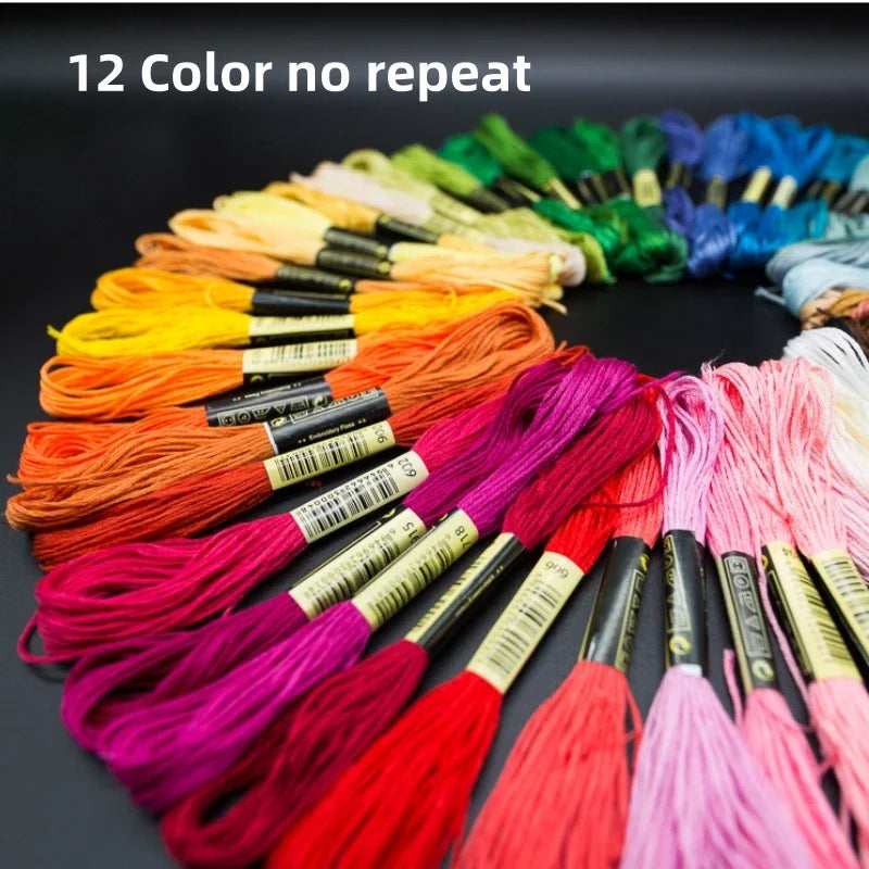 12/24/36/50 Anchor Similar DMC Cross Stitch Cotton Embroidery Thread Floss Sewing Skeins Craft Not Repeat Cross Stitch